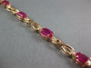 LONG 4.92CT DIAMOND & AAA RUBY 14K ROSE GOLD OVAL & ROUND X LOVE TENNIS BRACELET