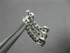 ESTATE .89CT DIAMOND 18KT WHITE GOLD 3D THREE ROW UMBRELLA FUN HANGING EARRINGS