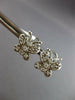 ESTATE .44CT DIAMOND 14KT WHITE GOLD 3D CLASSIC BUTTERFLY LOVE CLIP ON EARRINGS