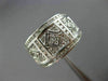 ESTATE WIDE 1CT DIAMOND 14KT WHITE GOLD 3D FILIGREE MILGRAIN WEDDING RING #25525
