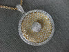 ESTATE LARGE 2.24CT DIAMOND 18KT WHITE AND ROSE GOLD ROUND SOMBRERO FUN PENDANT