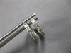 ESTATE SMALL .20CT DIAMOND 14KT WHITE GOLD FILIGREE HUGGIE HOOP EARRINGS #27900