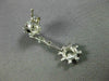 ESTATE .52CT DIAMOND 14K WHITE GOLD 3D DANGLE STUD STAR HANGING EARRINGS #15423