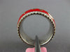 WIDE 1.38CT DIAMOND & RED ENAMEL 18K WHITE GOLD STAR & MOON ETERNITY ETOILE RING