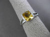 ESTATE 2.17CT DIAMOND & EXTRA FACET YELLOW TOPAZ 14KT WHITE GOLD 3D TENTION RING
