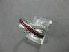 ESTATE WIDE 1.45CT DIAMOND & AAA RUBY 14KT WHITE GOLD CRISSCROSS FUN RING #18474