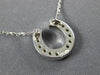 ESTATE .26CT DIAMOND 14KT WHITE GOLD CLASSIC HORSE SHOE LUCKY FUN PENDANT #26969