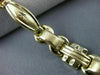 ESTATE WIDE 14KT YELLOW GOLD 3D CLASSIC OVAL CIRCULAR LINK BRACELET #23297