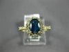 ESTATE 1.47CT DIAMOND & AAA SAPPHIRE 14KT YELLOW GOLD OVAL HALO ENGAGEMENT RING