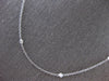 ESTATE .50CT DIAMOND 14KT WHITE GOLD 3D ROUND CLASSIC BY THE YARD LOVE NECKLACE