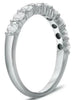 .92CT DIAMOND 14KT WHITE GOLD 9 STONE SEMI ETERNITY SHARE PRONG ANNIVERSARY RING