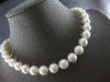 LARGE & LONG AAA SOUTH SEA PEARL 14KT WHITE GOLD 3D CLASSIC LOVE NECKLACE #27952
