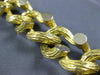 ESTATE WIDE & LONG 18KT WHITE & YELLOW GOLD 3D SOLID LINK BRACELET