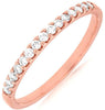 .25CT DIAMOND 14KT ROSE GOLD ROUND SHARE PRONG SEMI ETERNITY ANNIVERSARY RING