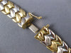 ESTATE WIDE 14KT WHITE & YELLOW GOLD 3D MATTE & SHINY FLAT LOVE NECKLACE #27393