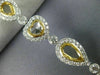 LARGE 13.95CT WHITE & FANCY YELLOW DIAMOND 18KT TWO TONE GOLD 3D TENNIS BRACELET
