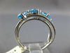 LARGE 2.8CT DIAMOND & AAA BLUE TOPAZ 14K WHITE GOLD MULTI SHAPE CRISS CROSS RING