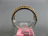 ESTATE WIDE 1.33CT WHITE & PINK DIAMOND 18K WHITE & ROSE GOLD ANNIVERSARY RING
