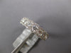 ESTATE .90CT DIAMOND 18KT WHITE GOLD 3D CLASSIC 7 STONE HALO ANNIVERSARY RING