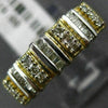 ESTATE WIDE .60CT ROUND & BAGUETTE DIAMOND 14KT 2 TONE GOLD 3D ANNIVERSARY RING
