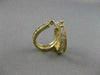 ESTATE .50CT DIAMOND 14KT YELLOW GOLD 3D HOOP CHANNEL HUGGIE EARRINGS #20942