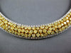 LARGE 51.48CT WHITE & FANCY YELLOW DIAMOND 18KT TWO TONE GOLD 3D TENNIS NECKLACE
