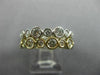 WIDE 2.16CT DIAMOND 14KT WHITE & YELLOW GOLD BEZEL DOUBLE STACKABLE WEDDING RING