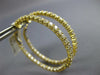 LARGE 2.91CT DIAMOND 18KT YELLOW GOLD INSIDE OUT SHARE PRONG OVAL HOOP EARRINGS