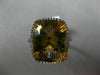 ESTATE LARGE 6.41CT DIAMOND & AAA CITRINE 14KT BLACK GOLD HALO FILIGREE FUN RING