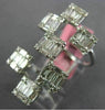 EXTRA LARGE 1.18CT ROUND & BAGUETTE DIAMOND 18KT WHITE GOLD 3D MULTI SQUARE RING