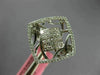WIDE .68CT DIAMOND 18KT WHITE GOLD 3D ROUND & PRINCESS SQUARE OPEN FILIGREE RING