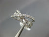 ESTATE WIDE .90CT DIAMOND 18KT WHITE GOLD 3D CLASSIC CRISS CROSS X LOVE RING