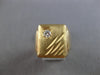 EXTRA LARGE .20CT DIAMOND 14KT YELLOW GOLD 3D SOLITAIRE SQUARE MENS RING #28102