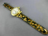 LARGE MICHELE CABER .58CT DIAMOND MOTHER OF PEARL STAINLESS STEEL CHEETAH WATCH