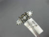 .42CT DIAMOND 14KT WHITE GOLD 3D FILIGREE HEART SEMI MOUNT ENGAGEMENT RING #1024
