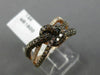 EFFY 1.50CT WHITE & CHOCOLATE FANCY DIAMOND 14KT ROSE GOLD 3D LOVE KNOT RING