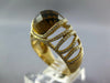 ESTATE 5.61CT DIAMOND & AAA SMOKEY TOPAZ 14KT YELLOW GOLD 3D DOME SHAPE FUN RING