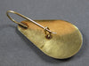 LARGE 14KT YELLOW GOLD TEAR DROP FLORAL HAND ETCHED FUN HANGING EARRINGS #28300