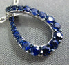 ESTATE .99CT AAA SAPPHIRE 18KT WHITE GOLD 3D OPEN TEAR DROP CLASSIC PENDANT