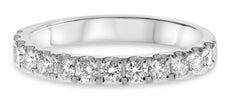 ESTATE .57CT DIAMOND 14K WHITE GOLD ROUND SEMI ETERNITY WEDDING ANNIVERSARY RING