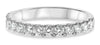 ESTATE .57CT DIAMOND 14K WHITE GOLD ROUND SEMI ETERNITY WEDDING ANNIVERSARY RING