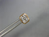 ESTATE .28CT DIAMOND 18K ROSE GOLD ROUND & BAGUETTE CLUSTER SQUARE STUD EARRINGS