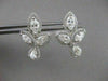 ESTATE LARGE 5.41CTW DIAMOND 14K WHITE GOLD MARQUISE PEAR HALO EARRINGS VVS 2409