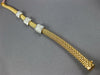 ESTATE .75CT DIAMOND 14K 2 TONE GOLD 3D SQUARE BY THE YARD MESH ITALIAN BRACELET