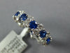 3.89CT DIAMOND & AAA SAPPHIRE 18KT WHITE GOLD 3D ROUND ETERNITY ANNIVERSARY RING