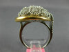 ESTATE EXTRA LARGE .46CT DIAMOND 18K WHITE & ROSE GOLD 3D DOME SHAPE FLOWER RING