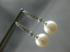 .10CT DIAMOND & AAA SOUTH SEA PEARL 14KT WHITE GOLD 3D ETOILE HANGING EARRINGS