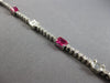 3.88CT DIAMOND & AAA RUBY 14KT WHITE GOLD OVAL ROUND & BAGUETTE TENNIS BRACELET