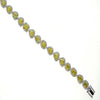 GIA LARGE 4.09CT WHITE & FANCY YELLOW DIAMOND 18KT 2 TONE GOLD TENNIS BRACELET