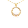 ESTATE 1.05CT DIAMOND 18KT YELLOW GOLD 3D CLASSIC ROUND FLOATING PENDANT